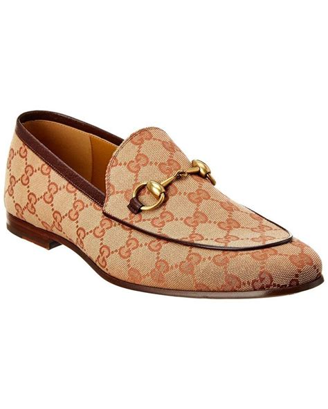 men's gucci jordaan gg canvas loafer|Gucci suede loafers for men.